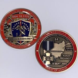 Brand New 2024 USMC Marine Corps Birthday Ball Challenge Coin Afghanistan 2”